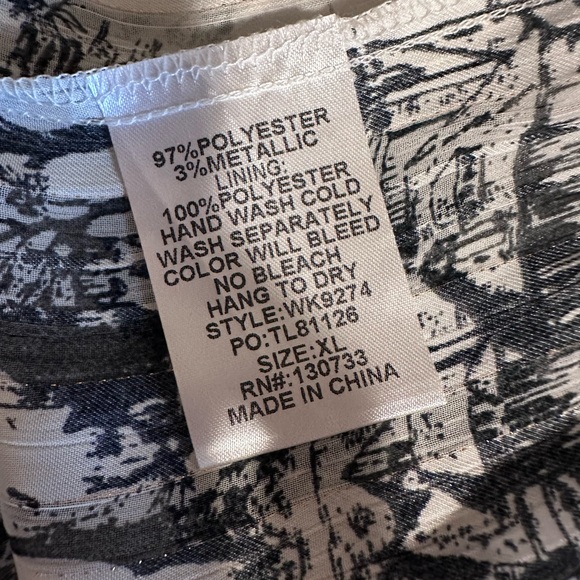 Umgee Black and White Scenic Print Midi Dress - Picture 5 of 7